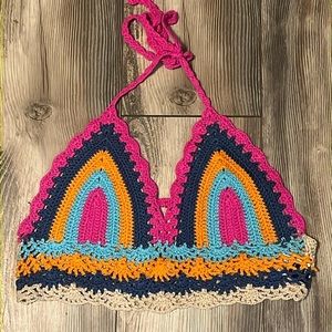 SHEIN crochet halter top 2XL